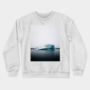 Minimalist moody Iceberg in Iceland&#39;s Glacier Lagoon – Landscape Photography Crewneck Sweatshirt